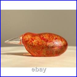 Art Glass Bird Kiwi White by Frank Arabia for Iittala Collectible Home Decor