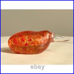 Art Glass Bird Kiwi White by Frank Arabia for Iittala Collectible Home Decor