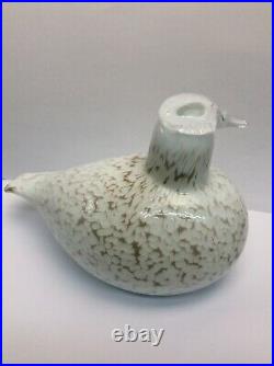 Beautiful Iittala Finland Art Glass White Dove Bird Figurine 7