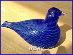 Birds by Toikka Blue Feather by Littala of Finland. Glass Bird