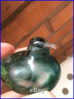 Dark green and clear glass cool colours! Oiva Toikka bird made in Finland