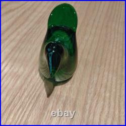 Green Glass Bird Sculpture 951/1000 Limited Edition 2015 Collectible Green Glass Bird Sculpture 951/1000 Limited Edition 2015 Collectible