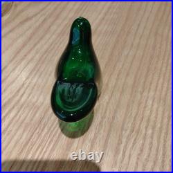 Green Glass Bird Sculpture 951/1000 Limited Edition 2015 Collectible Green Glass Bird Sculpture 951/1000 Limited Edition 2015 Collectible
