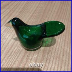 Green Glass Bird Sculpture 951/1000 Limited Edition 2015 Collectible Green Glass Bird Sculpture 951/1000 Limited Edition 2015 Collectible
