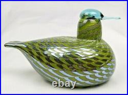 Green Oiva Toikka Iittala Finland Art Glass Bird Nuutajarvi Notso Common Teal
