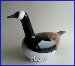 Huge Oiva Toikka Nuutajarvi IIttala Barnacle Goose Glass Bird Limited Edition