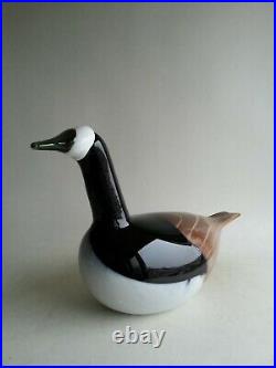Huge Oiva Toikka Nuutajarvi IIttala Barnacle Goose Glass Bird Limited Edition