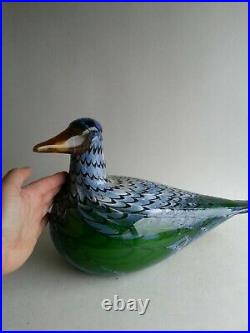 Huge Oiva Toikka Nuutajarvi IIttala Martin Hanhi Goose Glass Bird Limited Editio