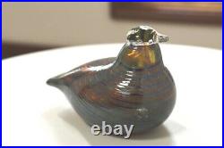 IITTALA Bird Atlas KOP 1986 Oiva Toikka Nuutajarvi Glass Art Figurine