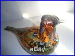 IITTALA O. Toikka GORGEOUS Art Glass FIGURINE BIRD Nuutajarvi FINLAND