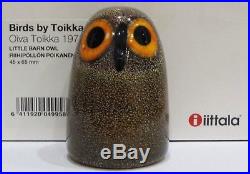 IITTALA Oiva Toikka LITTLE BARN OWL Studio Glass Bird Boxed