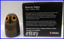 IITTALA Oiva Toikka LITTLE BARN OWL Studio Glass Bird Boxed