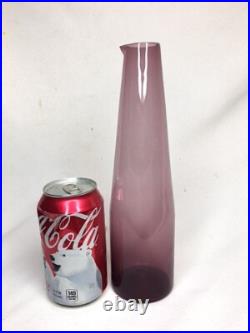 IITTALA Timo Sarpaneva Purple Bird Carafe Glass Signed #2503 Mint Rare MCM IITTALA Timo Sarpaneva Purple Bird Carafe Glass Signed #2503 Mint Rare MCM