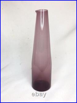 IITTALA Timo Sarpaneva Purple Bird Carafe Glass Signed #2503 Mint Rare MCM IITTALA Timo Sarpaneva Purple Bird Carafe Glass Signed #2503 Mint Rare MCM