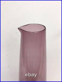 IITTALA Timo Sarpaneva Purple Bird Carafe Glass Signed #2503 Mint Rare MCM IITTALA Timo Sarpaneva Purple Bird Carafe Glass Signed #2503 Mint Rare MCM