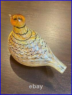 IIttala Toikka Vtg Mid Century Modern Art Glass Summer Grouse Bird Sculpture