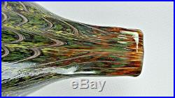 ITTALA OIVA TOIKKA Art Glass Sculpture Bird Duck Nuutajarvi Finland Olive Green