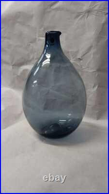 Iitala I-Collection BLUE Timo Sarpaneva Bird Bottle Scandinavian Glass