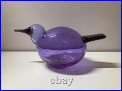 Iittala Annual Bird Kesuri 2021 Amethyst Glass 205x90x90mm Purple withBox 0107