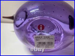 Iittala Annual Bird Kesuri 2021 Amethyst Glass 205x90x90mm Purple withBox 0107
