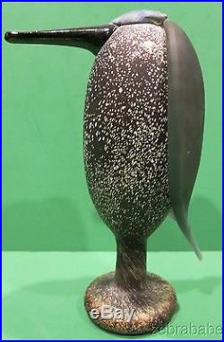 Iittala Art Glass Heron Bird O Toikka Nuutajarv Finland