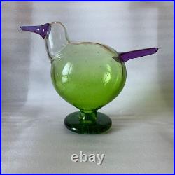 Iittala BIRDS by TOIKKA Evening Bird Green Neodymium Glass 2023 Scope Limited
