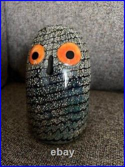 Iittala Bird Barn Owl Figurine Glass Art Scope ornament