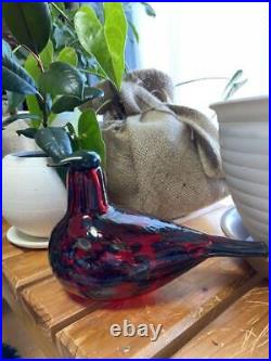 Iittala Bird Cranberry Nordic Glass