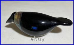 Iittala Bird Crow Oiva Toikka Nuutajarvi Art Glass Large 10 Finland Iittala Bird Crow Oiva Toikka Nuutajarvi Art Glass Large 10 Finland