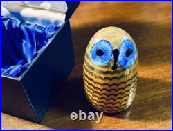 Iittala Birds Blue Yellow Toikka Little Barn Owl 2004 Limited Edition with Box New