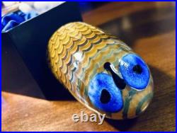 Iittala Birds Blue Yellow Toikka Little Barn Owl 2004 Limited Edition with Box New