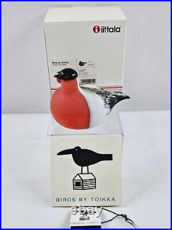 Iittala Birds Bullfinch Punatulkku by Toikka Oiva Toikka 1972 Hand Blown with Box