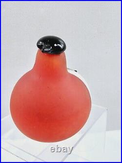 Iittala Birds Bullfinch Punatulkku by Toikka Oiva Toikka 1972 Hand Blown with Box