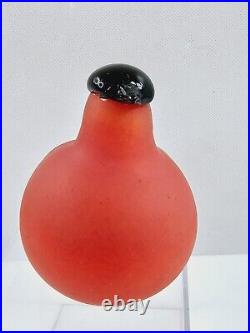 Iittala Birds Bullfinch Punatulkku by Toikka Oiva Toikka 1972 Hand Blown with Box