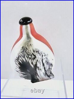 Iittala Birds Bullfinch Punatulkku by Toikka Oiva Toikka 1972 Hand Blown with Box