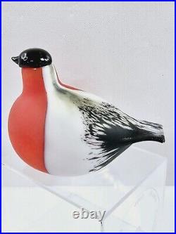 Iittala Birds Bullfinch Punatulkku by Toikka Oiva Toikka 1972 Hand Blown with Box