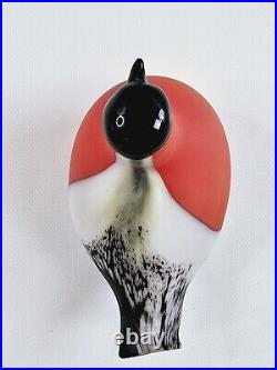 Iittala Birds Bullfinch Punatulkku by Toikka Oiva Toikka 1972 Hand Blown with Box