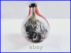 Iittala Birds Bullfinch Punatulkku by Toikka Oiva Toikka 1972 Hand Blown with Box