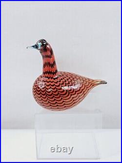 Iittala Birds By Oiva Toikka Orange Diver Bird Nuutajarvi Finland Artist Signed