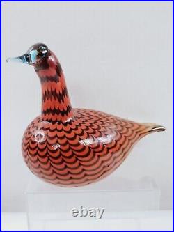 Iittala Birds By Oiva Toikka Orange Diver Bird Nuutajarvi Finland Artist Signed