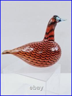 Iittala Birds By Oiva Toikka Orange Diver Bird Nuutajarvi Finland Artist Signed