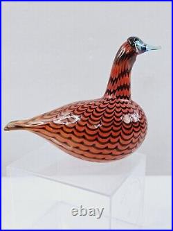 Iittala Birds By Oiva Toikka Orange Diver Bird Nuutajarvi Finland Artist Signed