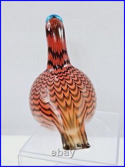 Iittala Birds By Oiva Toikka Orange Diver Bird Nuutajarvi Finland Artist Signed