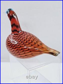 Iittala Birds By Oiva Toikka Orange Diver Bird Nuutajarvi Finland Artist Signed