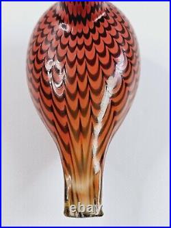 Iittala Birds By Oiva Toikka Orange Diver Bird Nuutajarvi Finland Artist Signed