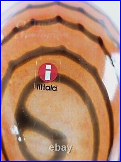 Iittala Birds By Oiva Toikka Orange Diver Bird Nuutajarvi Finland Artist Signed