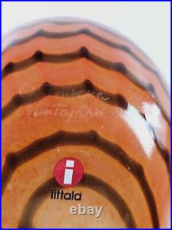 Iittala Birds By Oiva Toikka Orange Diver Bird Nuutajarvi Finland Artist Signed