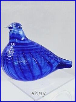 Iittala Birds By Toikka Blue Bird Sinisulka Design By Ovia Toikka Signed with Box