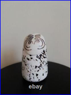 Iittala Birds By Toikka Snowy Owl Figurine in White Lead-Free Glass withBox Iittala Birds By Toikka Snowy Owl Figurine in White Lead-Free Glass withBox