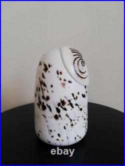 Iittala Birds By Toikka Snowy Owl Figurine in White Lead-Free Glass withBox Iittala Birds By Toikka Snowy Owl Figurine in White Lead-Free Glass withBox